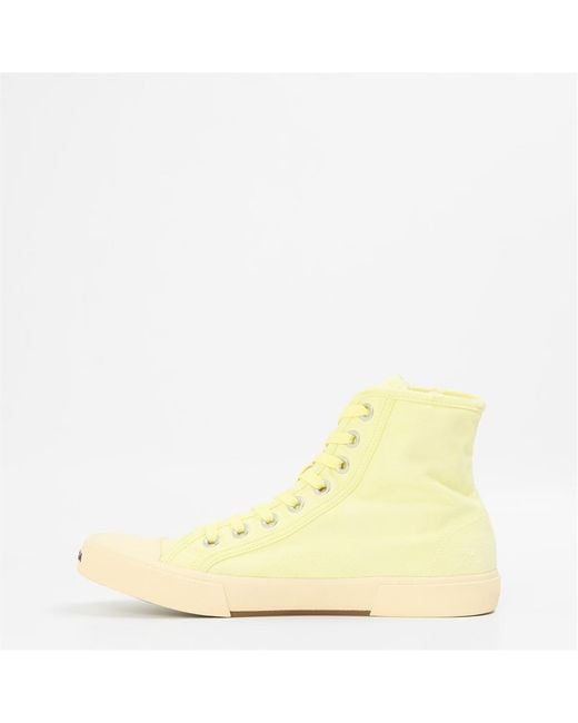 Balenciaga Natural Lace-Up High-Top Casual Sneakers
