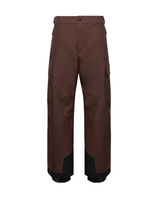 Moncler Brown Gore-Tex Ski Pants for men