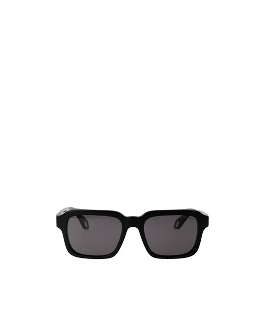 Giorgio Armani Black Rectangle Frame Sunglasses for men