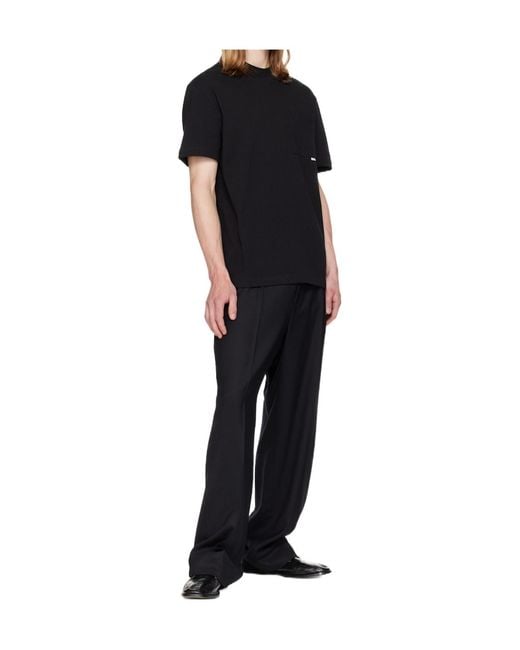 Jil Sander Black Chest-Pocket T-Shirt for men