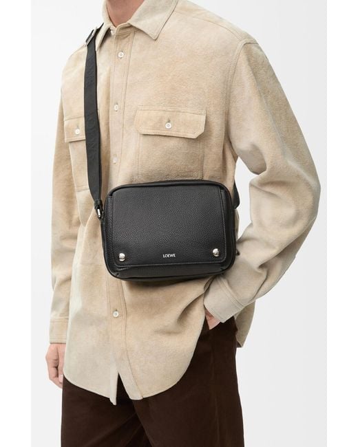Loewe White Medium Pebble Messenger Bag for men