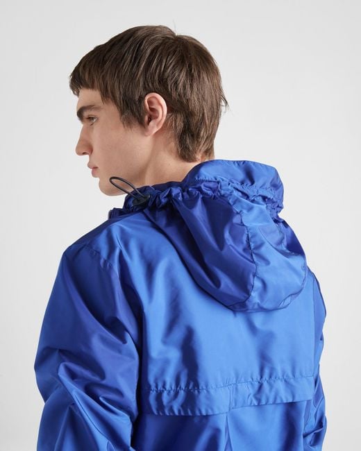 Prada Blue Re-Nylon Blouson Jacket for men