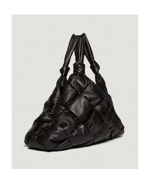 Bottega Veneta Black Padded Intrecciato Tote Bag