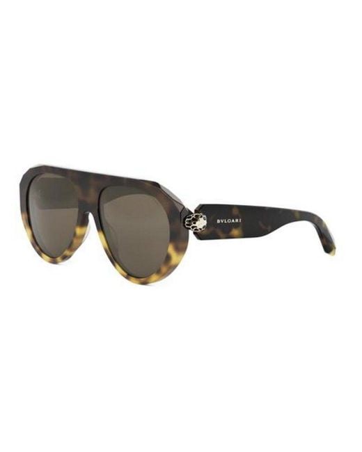 BVLGARI Gray Aviator Sunglasses