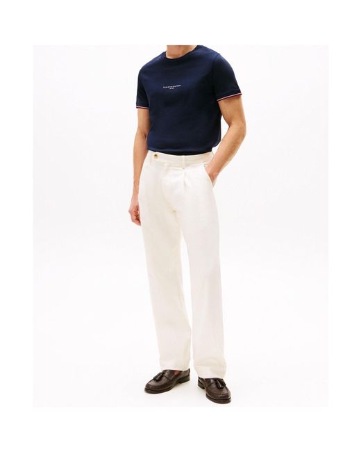 Tommy Hilfiger Blue Logo Short Sleeve T-Shirt for men