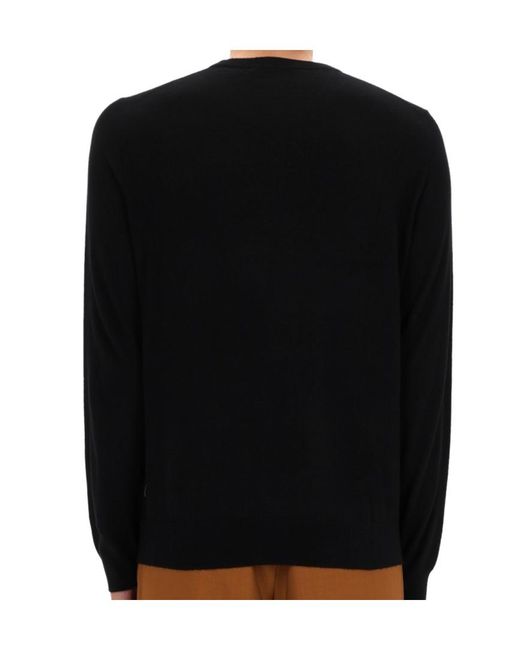 Boss Black Round-Neck Long-Sleeved Knitted Sweater for men