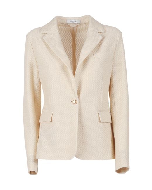 Circolo 1901 Natural Long-Sleeve Blazer