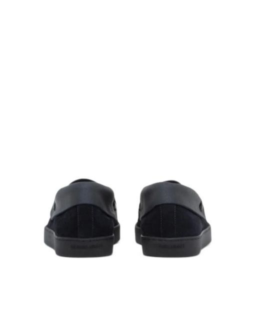 Giorgio Armani Black Bow Detailed Slip-On Loafers for men