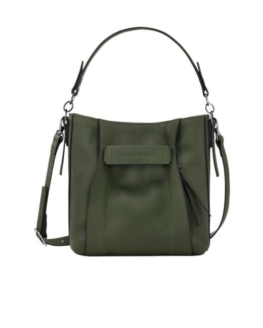 Longchamp Green Small 3D Leather Crossbody Bag