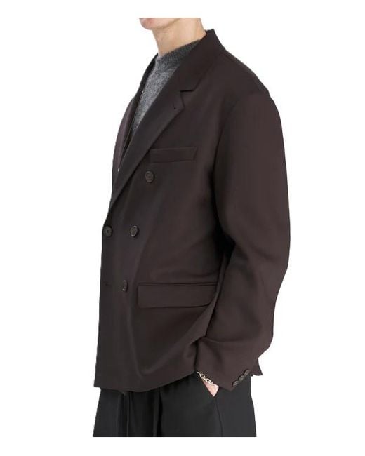 Barena Gray Classic Double-Breasted Blazer for men