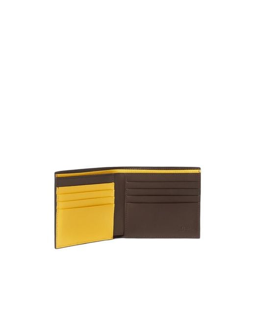 Fendi Brown Shadow Bi-Fold Wallet for men