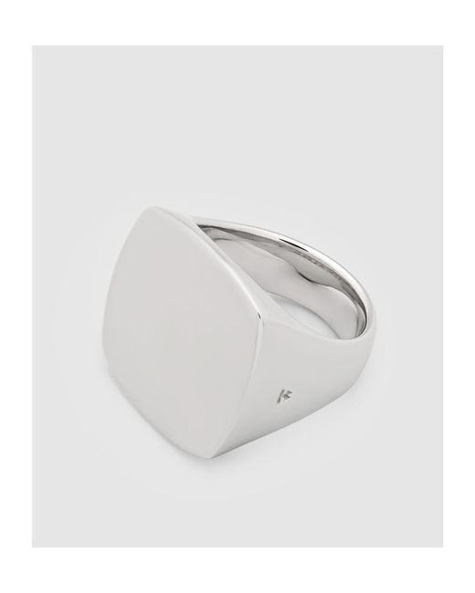 Tom Wood White Stamp Logo Ring for men