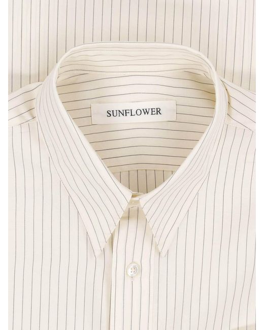 sunflower White Long Sleeve Shirt for men