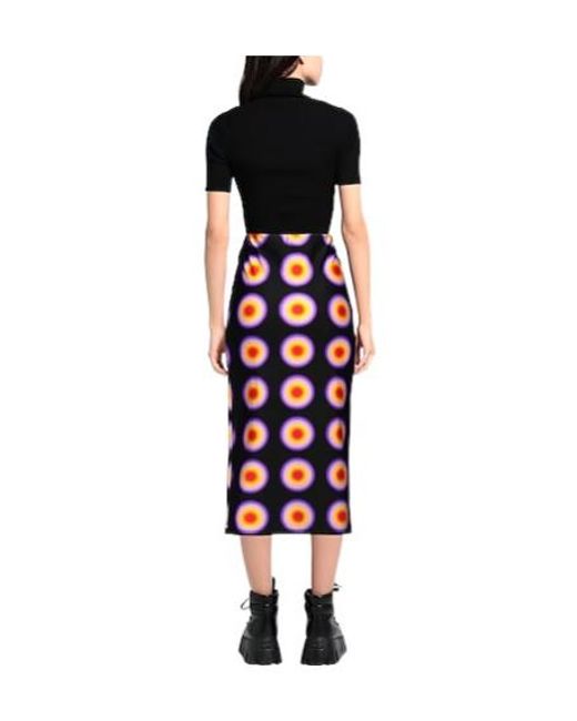 Sportmax Blue Polka Dot Stretch Skirt