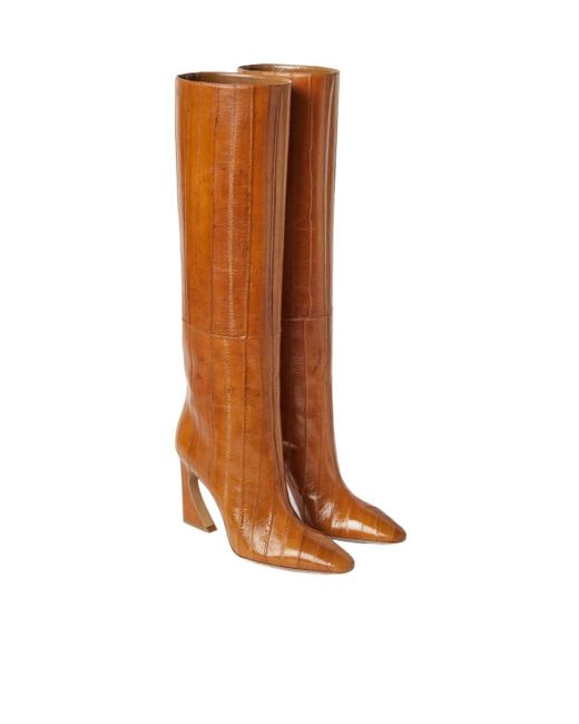 Fendi Brown Hagfish Leather Boots
