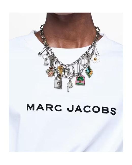 Marc Jacobs White The Pop Americana Charm Necklace