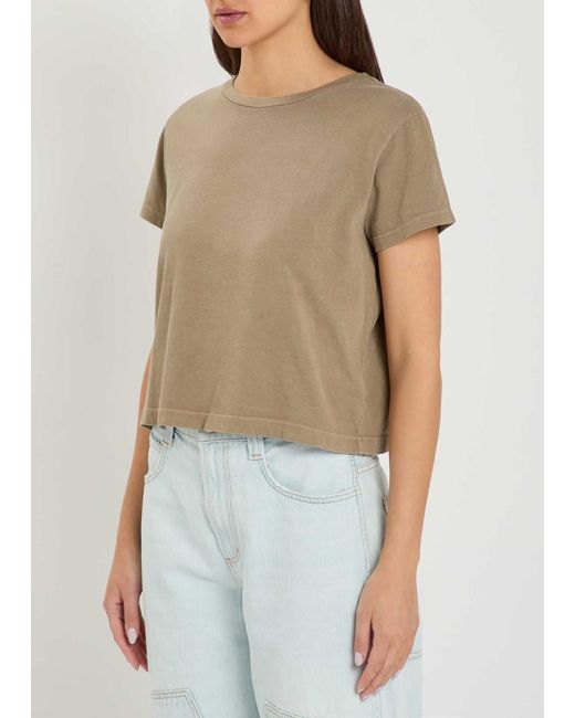 Agolde Natural Shrunken Cotton T-Shirt