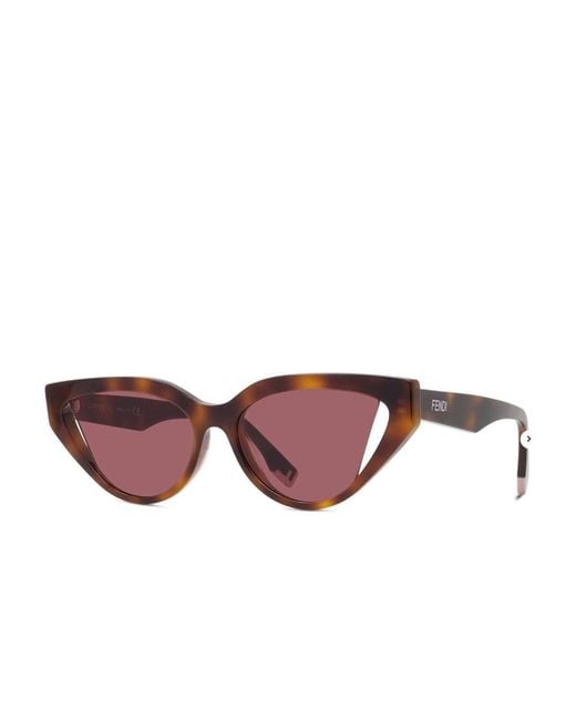 Fendi Pink Eyewear Cat-Eye Sunglasses