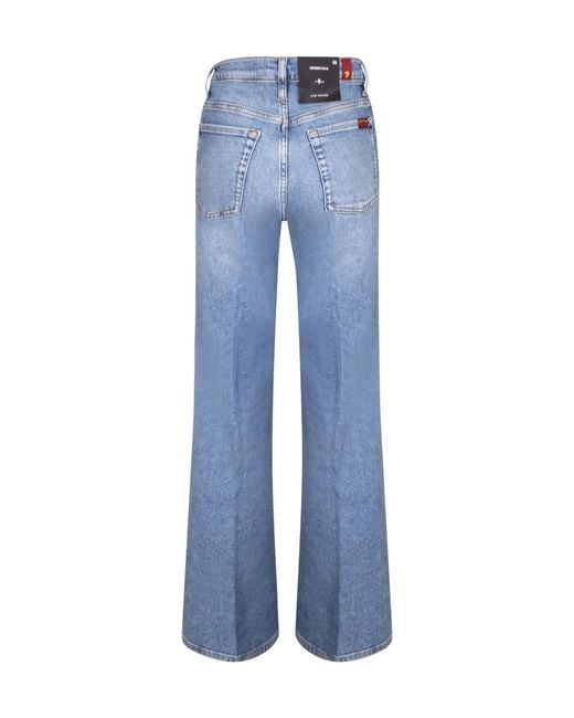 7 For All Mankind Blue Modern Dojo Straight-Leg Jeans