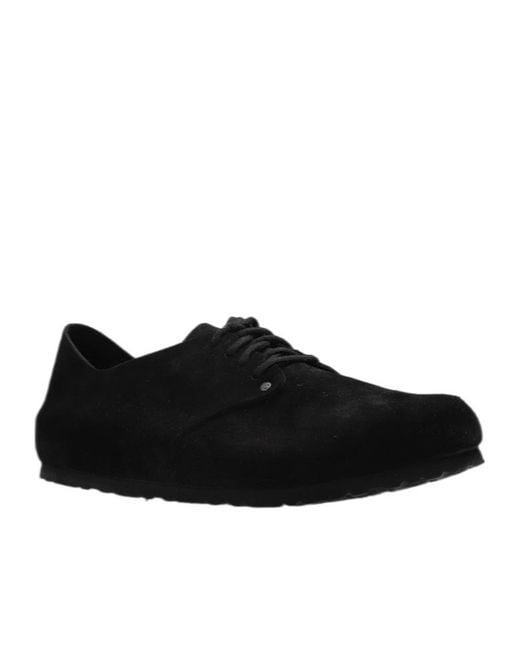 Birkenstock Black Maine Lace-Up Smart-Casual Shoes for men