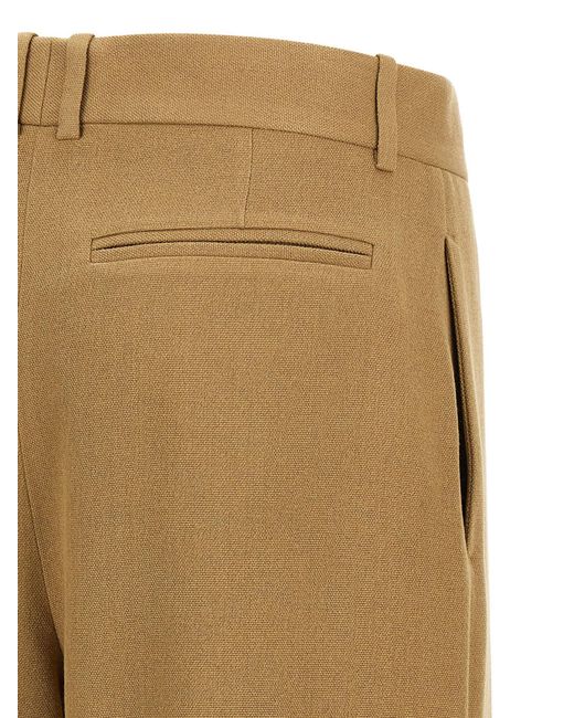 The Row Natural Dender Pleated Wide Trousers