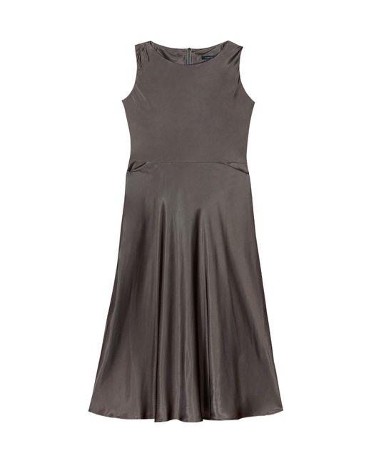 Luisa Cerano Brown Satin Dress