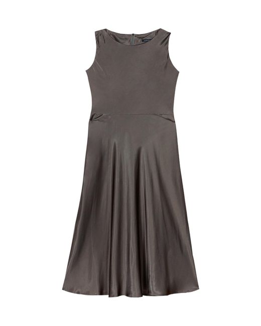 Luisa Cerano Brown Satin Dress