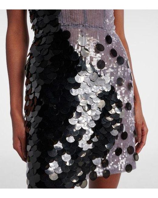 Nensi Dojaka Black Sequined Minidress