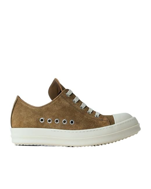 Rick Owens Brown Temple Lace-Up Sneakers