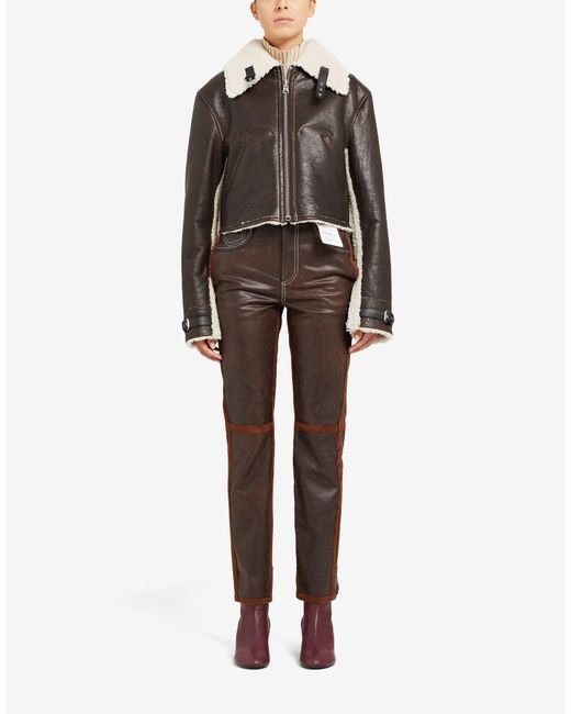 Maison Margiela Black Reversible Aviator Shearling Jacket