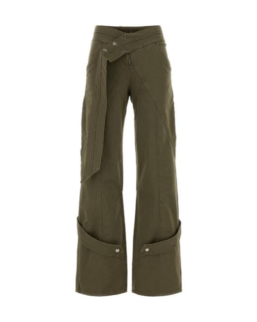 Blumarine Green Wide Leg Pants