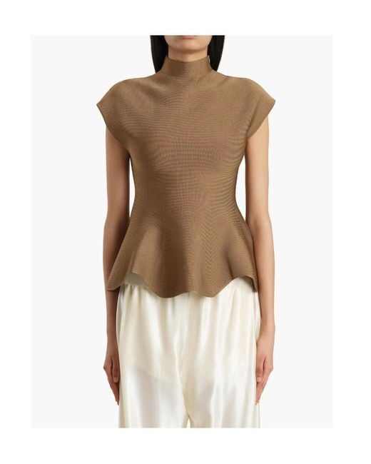 Khaite Brown Andra Top