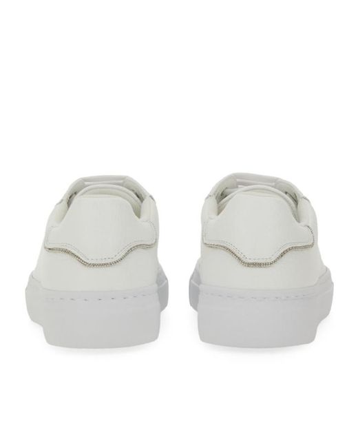 Fabiana Filippi White Diamond Thread Low-Top Sneakers