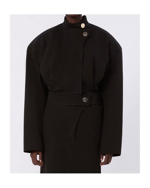 Sportmax Black Cotton Cropped Jacket