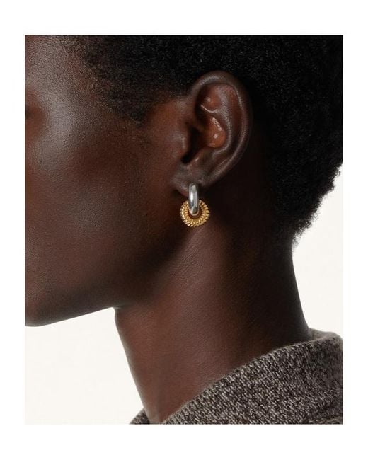 Loro Piana Metallic Bale Wiggle Hoop Earrings