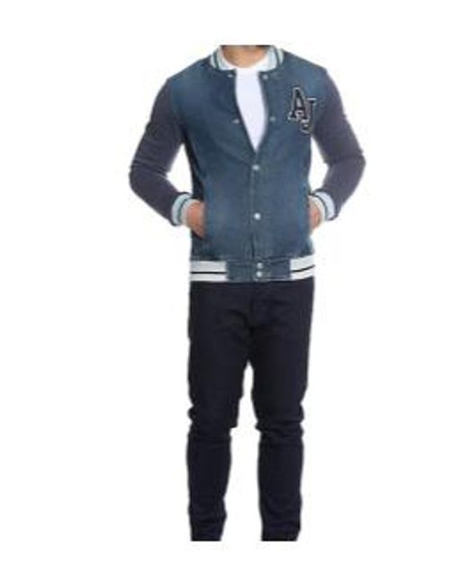 Armani Jeans Blue Long-Sleeved Casual Jacket for men