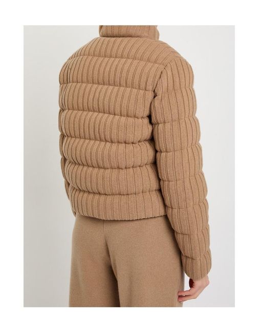 Moncler Brown Padded Wool And Cashmere-Blend Jacket