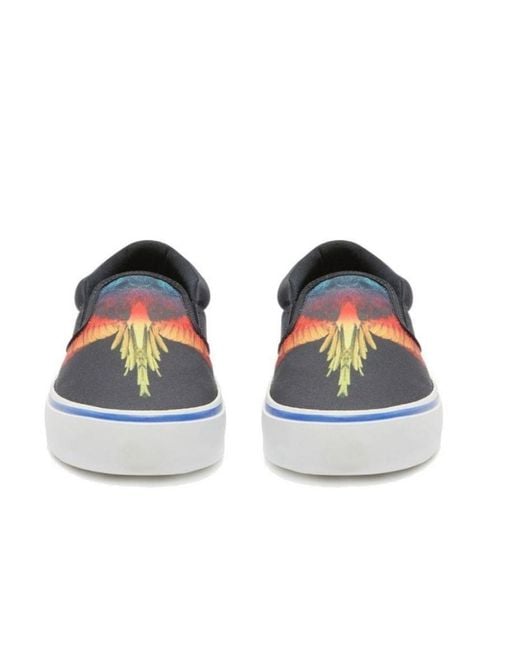 Marcelo Burlon Blue County Of Milan Wings Printed Slip-On Sneakers for men