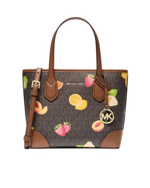 Michael Kors Black Eva Extra-Small Printed Signature Logo Convertible Tote Bag
