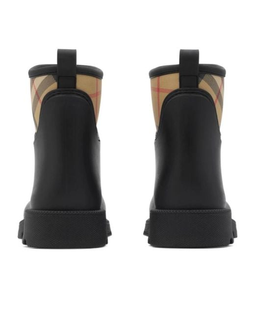 Burberry Black Marsh Stamp Low Boots for men