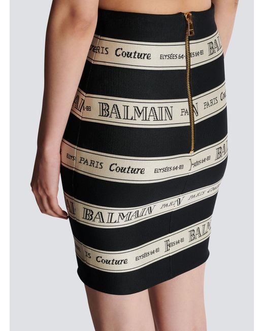 Balmain Black Short Skirts