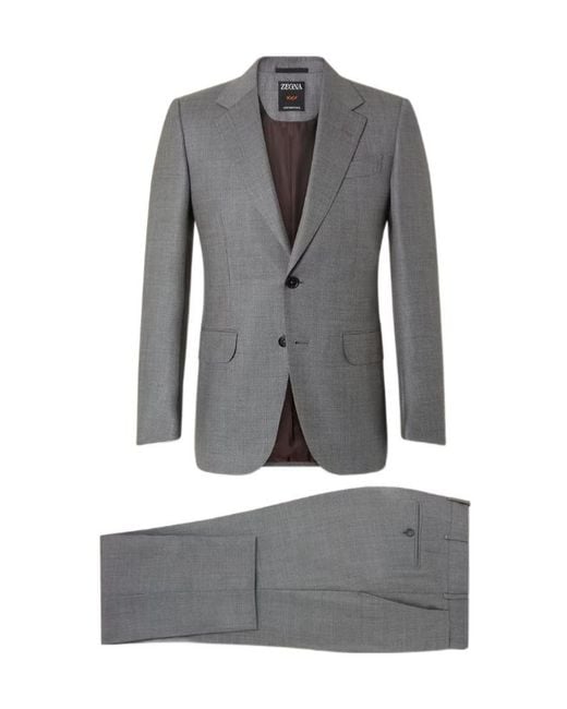 Zegna Gray Centoventimila Wool Suit for men