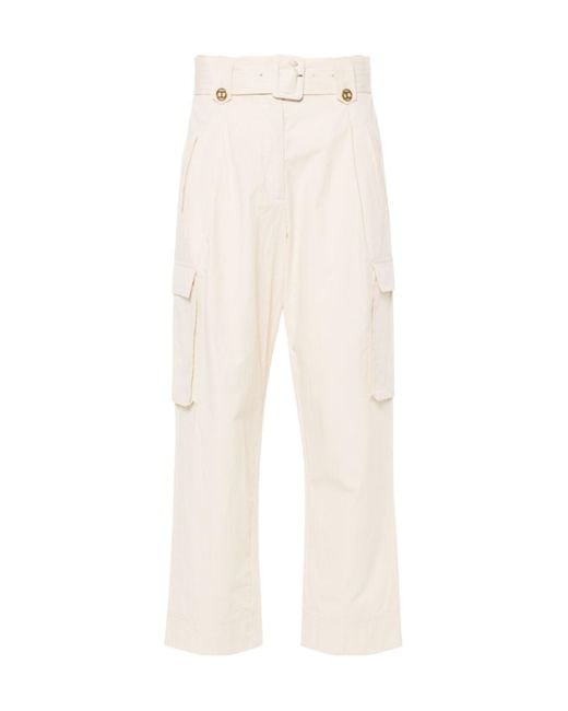 Twinset White Cotton Cargo Pants