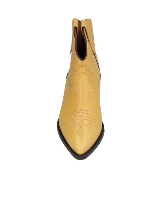 Isabel Marant Natural Denim Ankle Boots