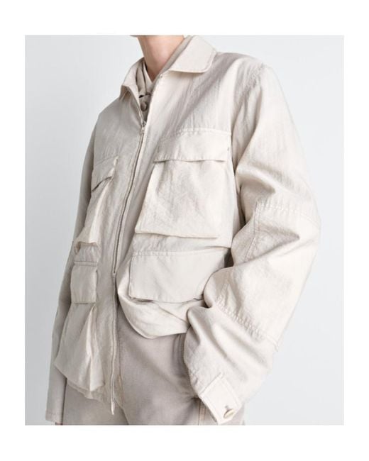 Lemaire White Pocket Zip Jacket for men