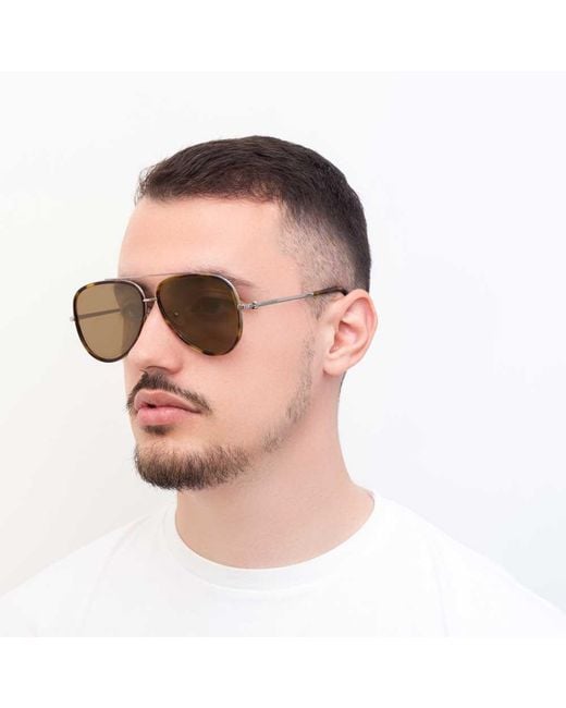 McQueen Metallic Logo Sunglasses for men