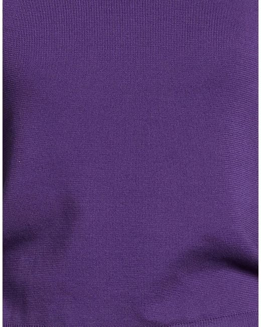 Max Mara Purple Minimalist Solid Color Sleeveless Knit Top