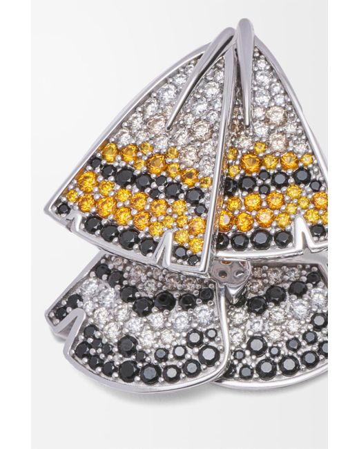 Loewe White Feather Earrings