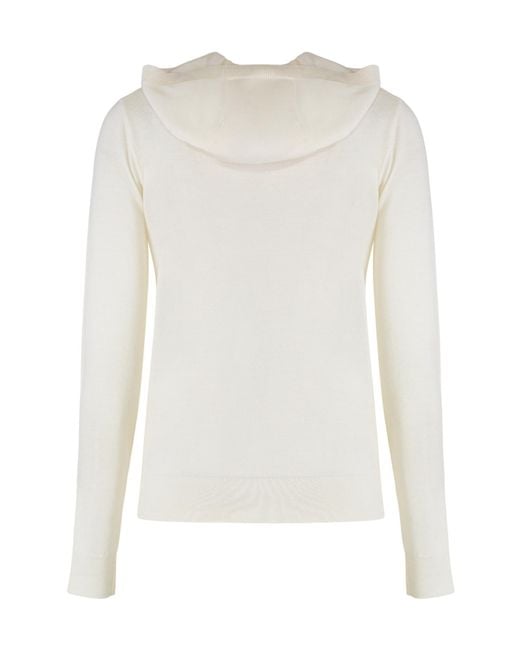 P.A.R.O.S.H. White Linfa Knitted Hoodie