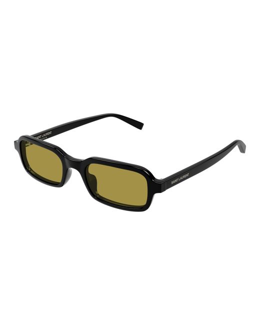 Saint Laurent Green Eyewear Rectangle Frame Sunglasses